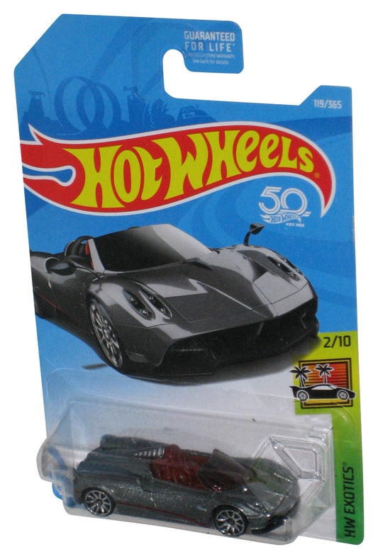 Hot Wheels HW Exotics 2/10 (2017) Gray '17 Pagani Ghuayra Roadster Toy Car 119/365
