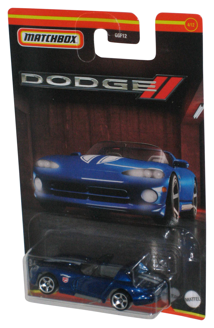 Matchbox Blue Dodge Viper RT/10 (2021) Mattel Toy Car 4/12