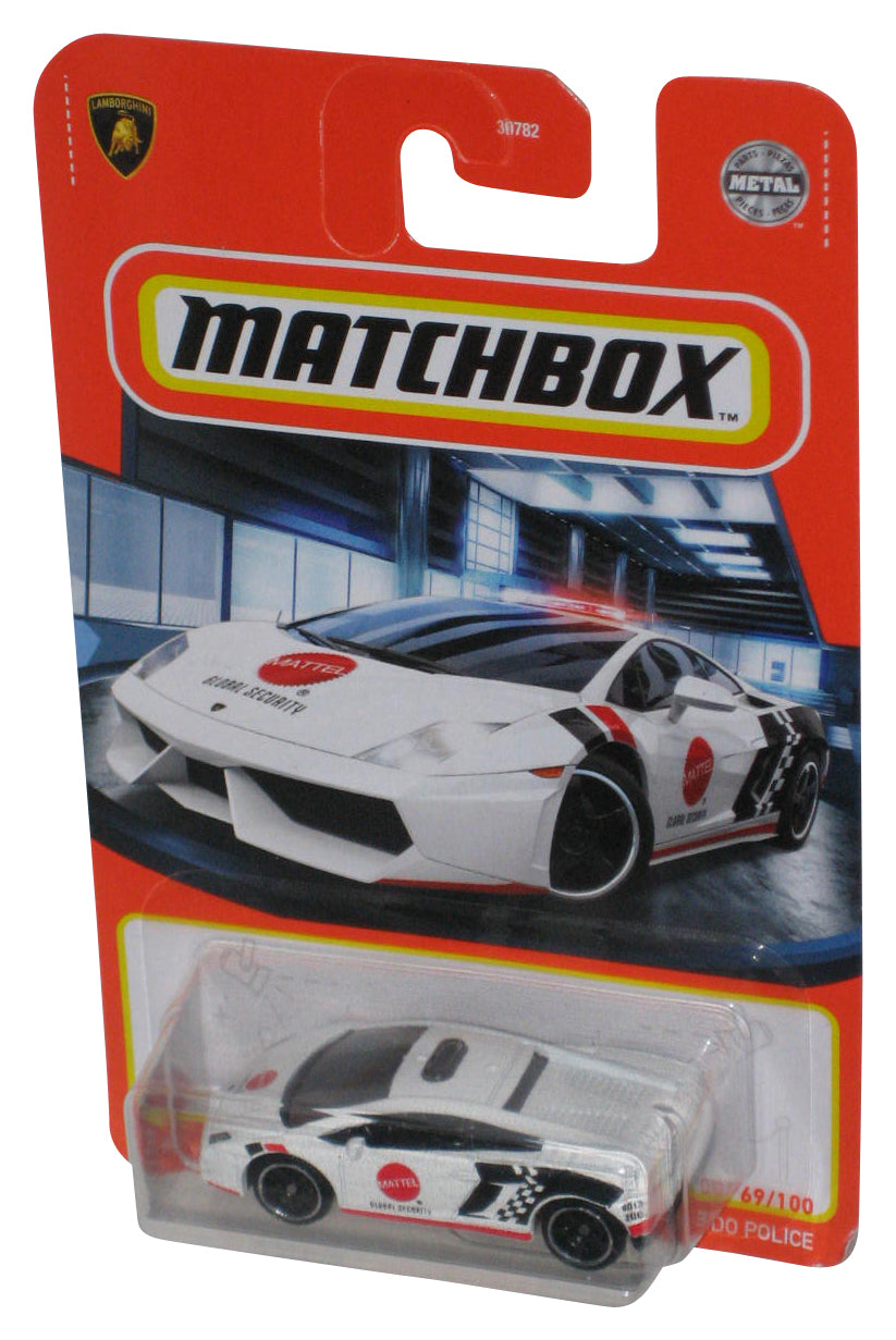 Matchbox Lamborghini Gallardo Police (2021) Mattel White Toy Car 69/100