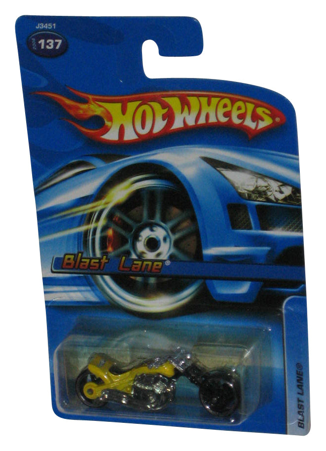 Hot Wheels Blast Lane (2006) Yellow Toy Motorcycle #137