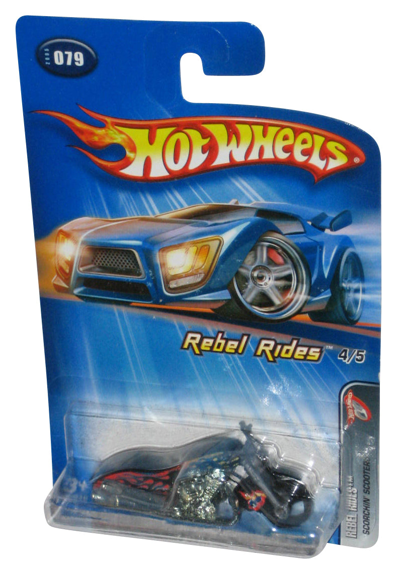 Hot Wheels Rebel Rides 4/5 (2005) Mattel Scorchin' Scooter Toy Motorcycle #079
