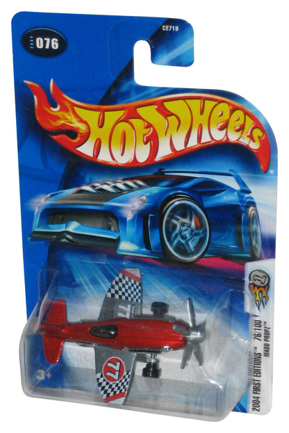 Hot Wheels 2004 First Edition (2004) Madd Propz Red Toy Plane #076
