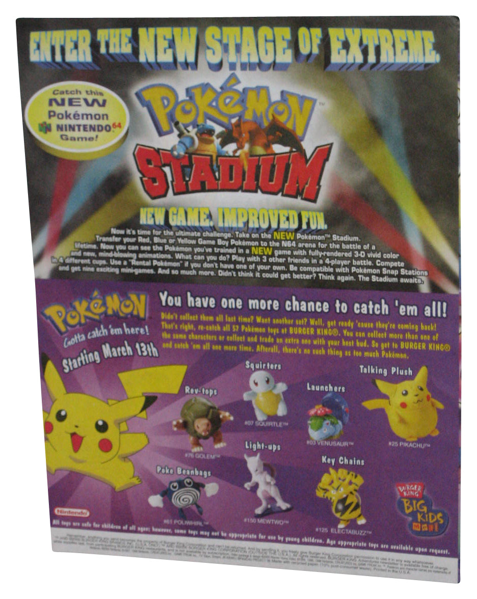 Pokemon Adventures Burger King Kids Meal Volume II Issue 3 Movie Promo Activity Insert
