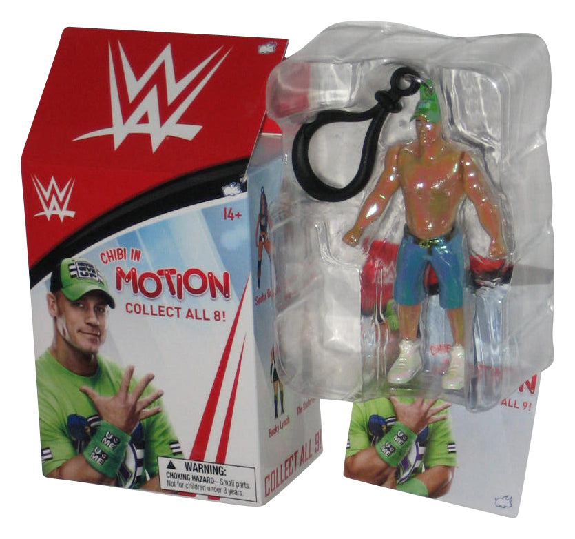 WWE Wrestling John Cena Metallic Version Chibi In Motion Bullsi Toy Mini Figure Keychain