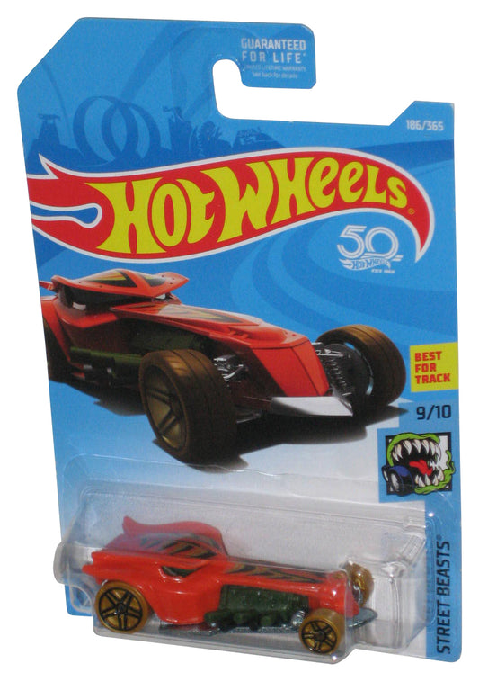 Hot Wheels Street Beasts 9/10 (2017) Red Ratical Racer Toy Car 186/365