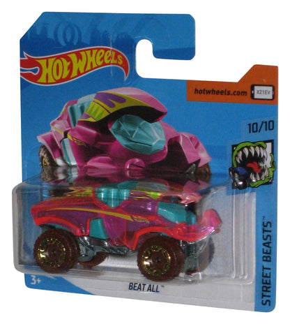 Hot Wheels Street Beasts (2017) Pink Beat All Toy Car 10/10 - (Short Card)