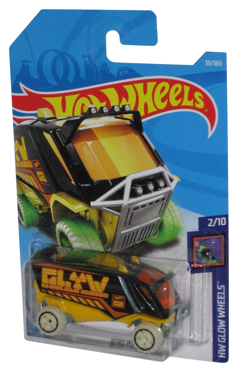 Hot Wheels HW Glow 2/10 (2017) Black Aero Pod Toy Car 33/365