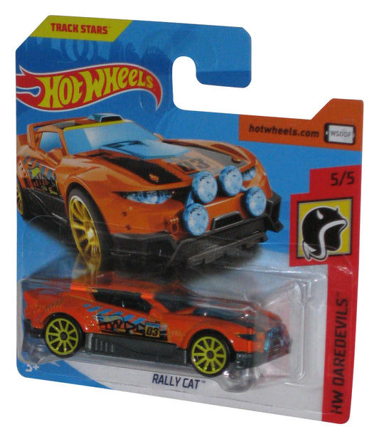 Hot Wheels HW Daredevils (2017) Orange Rally Cat Toy Car 5/5 - (Short Card)