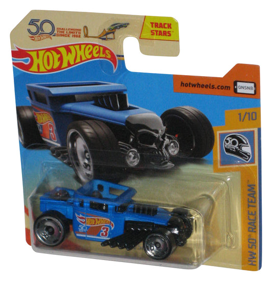 Hot Wheels HW 50 Race Team (2017) Blue Bone Shaker Toy Car 1/10 - (Short Card)