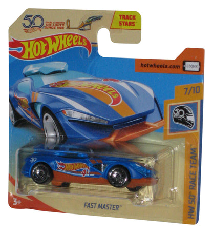 Hot Wheels HW 50 Race Team (2017) Blue Fast Master Toy Car 7/10 - (Short Card)