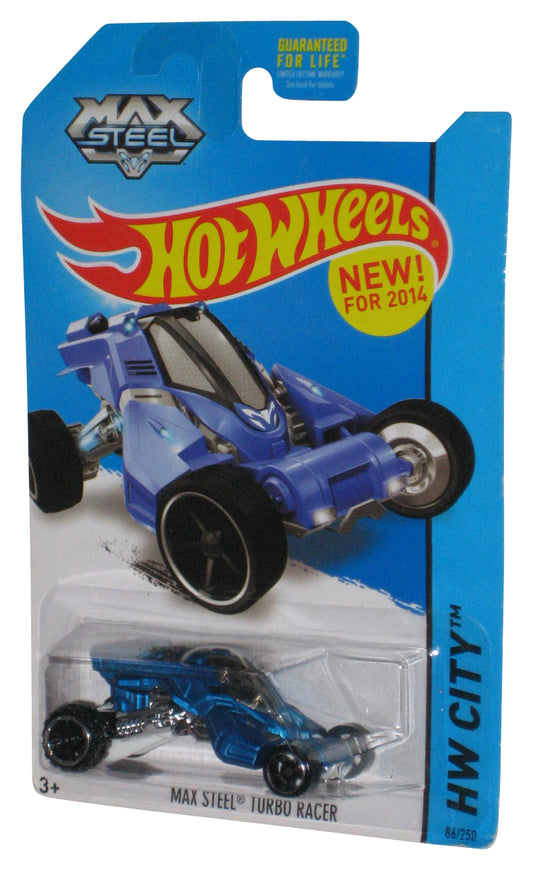 Hot Wheels HW City (2014) Max Steel Turbo Racer Blue Toy Car 86/250