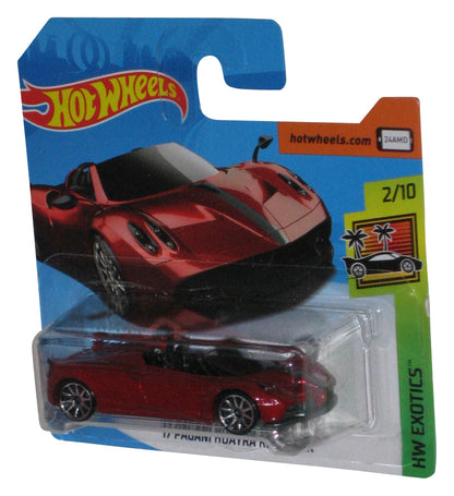 Hot Wheels HW Exotics (2017) Red '17 Pagani Huayra Roadster Toy Car 2/10 - (Short Card)