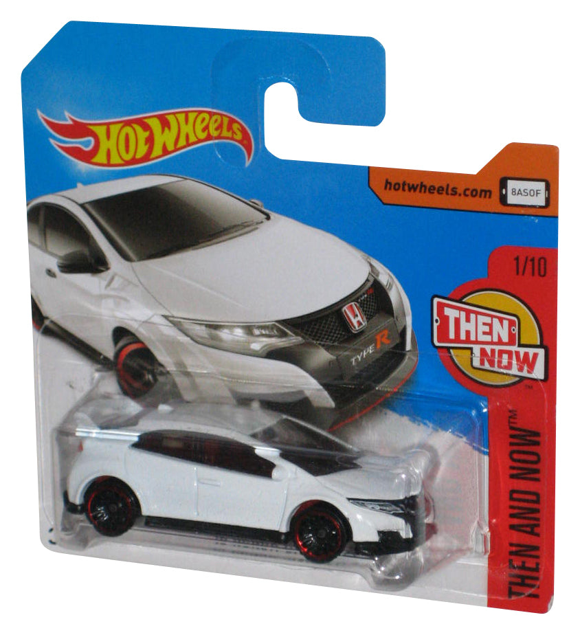 Hot Wheels Then And Now (2015) White '16 Honda Civic Type R Toy Car 1/10 - (Short Card)