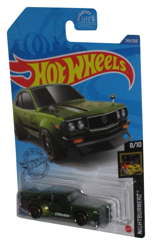 Hot Wheels Nightburnerz 8/10 (2017) Green Mazda RX-3 Toy Car 243/250