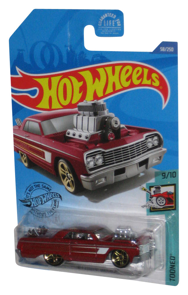 Hot Wheels Tooned (2017) Red '64 Chevy Impala Toy Car 58/250