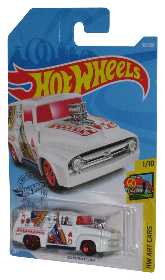 Hot Wheels HW Art 1/10 (2018) White '56 Ford F-100 Toy Car 187/250