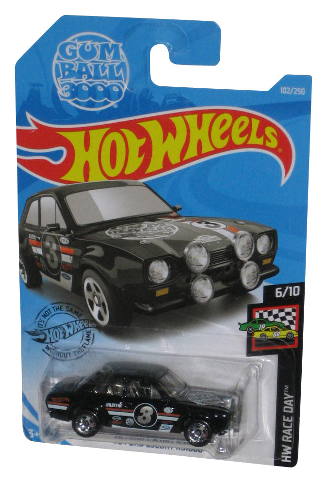 Hot Wheels HW Race Day 6/10 (2018) Black '70 Ford Escort RS1600 Toy Car 102/250