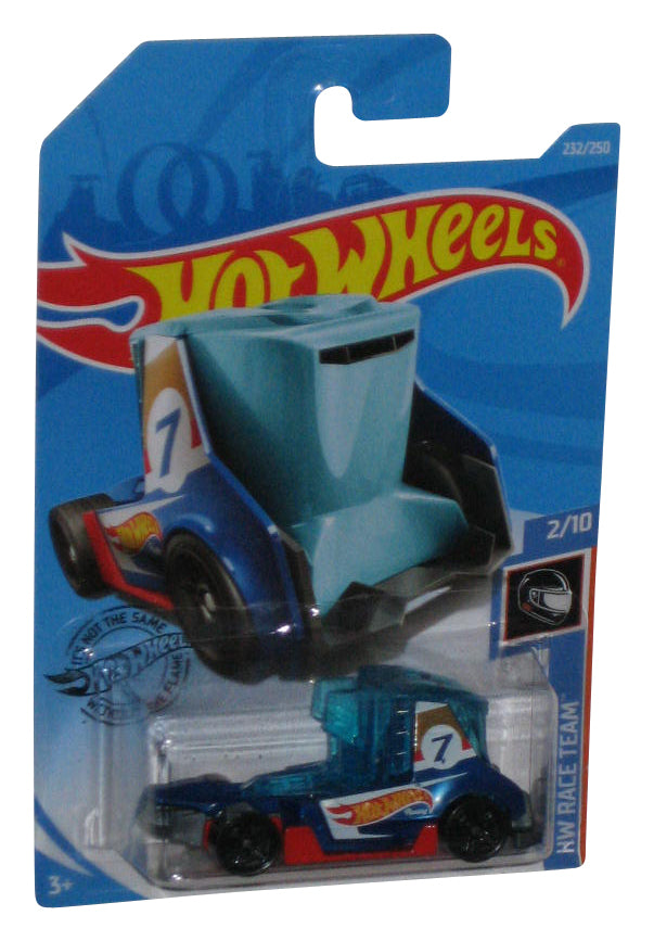 Hot Wheels HW Race Team 2/10 (2018) Blue Haul-O-Gram Toy Car 232/250