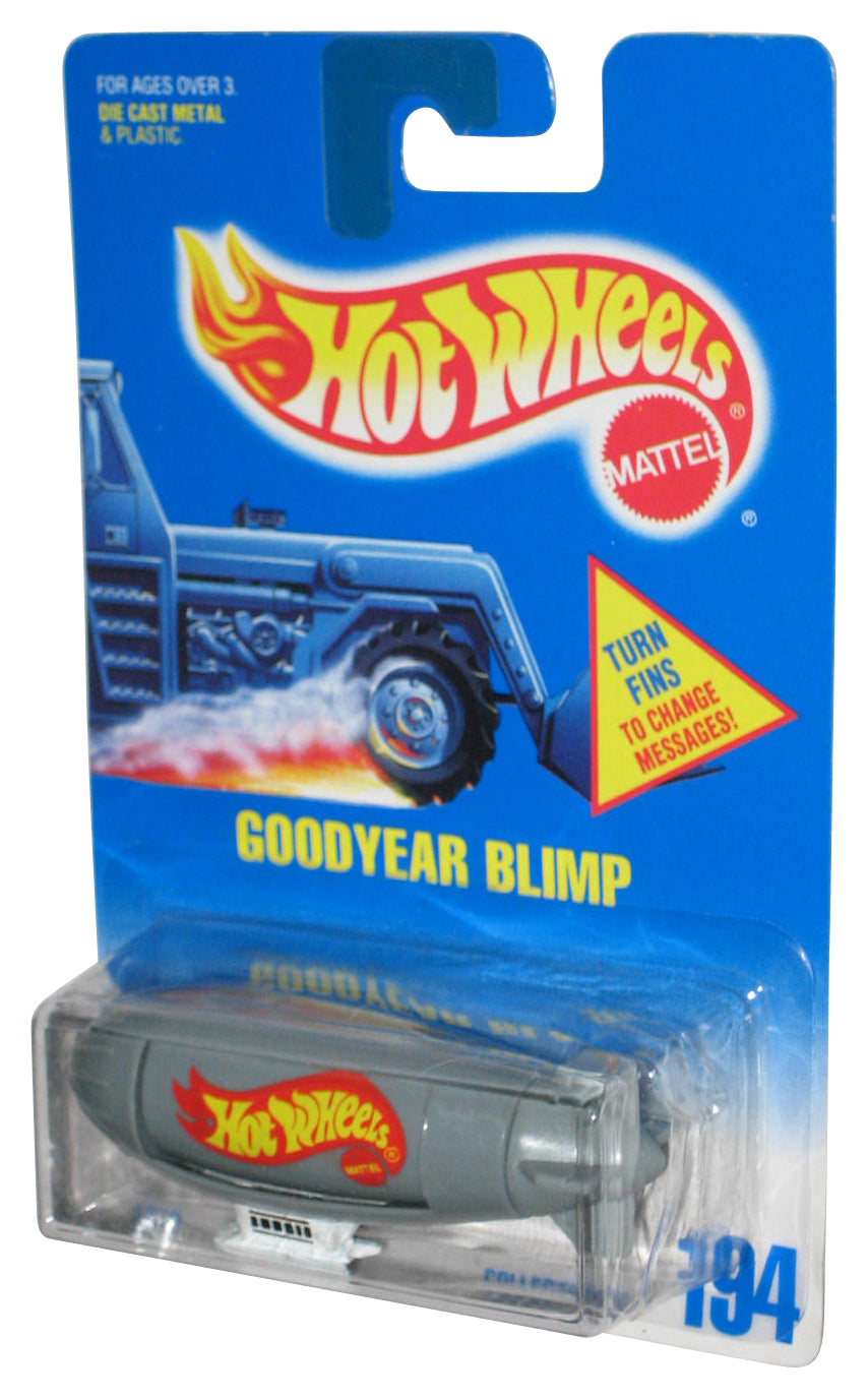 Hot Wheels Goodyear Blimp Gray (1991) Mattel Die-Cast Toy Vehicle #194 - (Dented Plastic)
