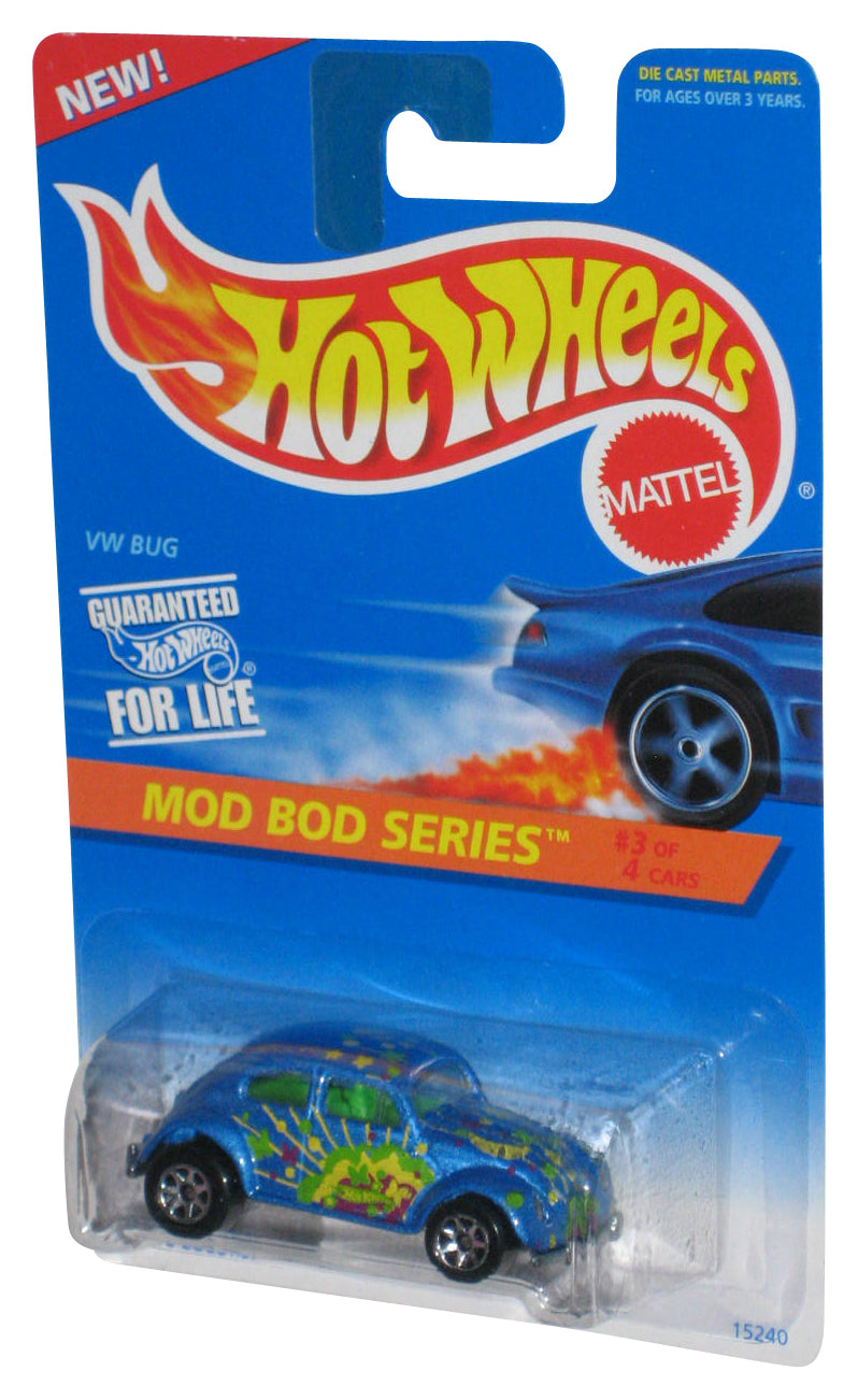 Hot Wheels Mod Bod Series 3/4 (1995) Mattel Blue VW Bug Toy Car #398