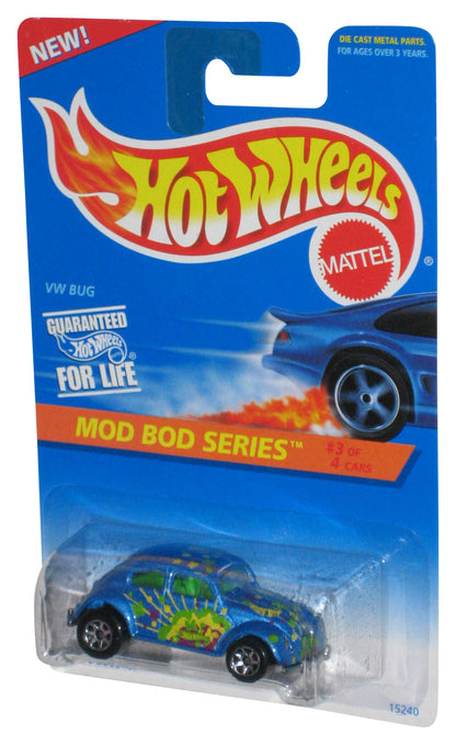 Hot Wheels Mod Bod Series 3/4 (1995) Mattel Blue VW Bug Toy Car #398
