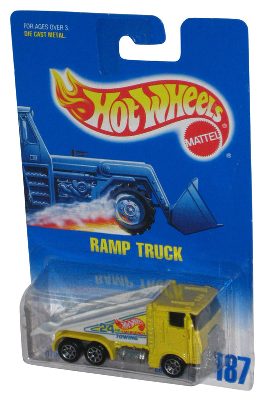 Hot Wheels Ramp Truck (1991) Mattel Die-Cast Yellow Toy Vehicle #187