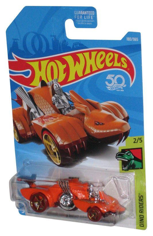 Hot Wheels Dino Riders 2/5 (2017) Orange Knight Draggin' Toy Car 180/365