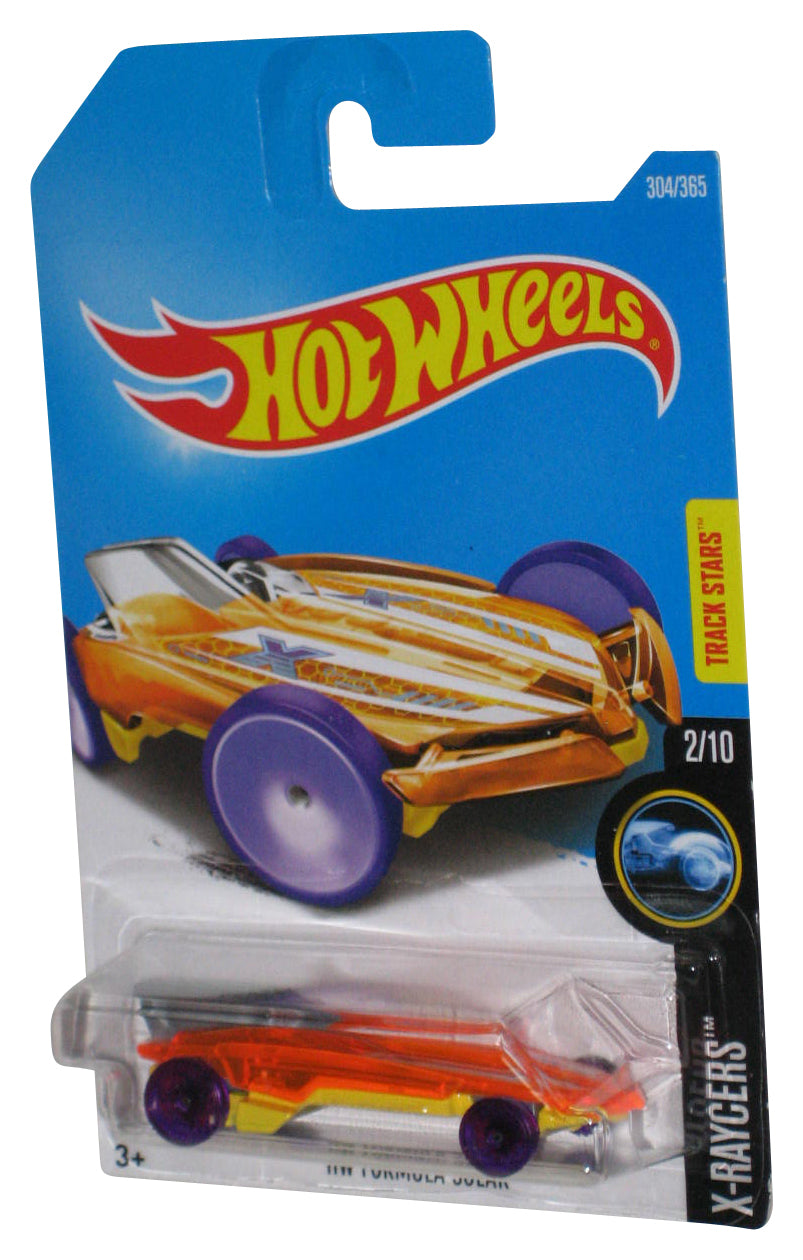 Hot Wheels X-Raycers 2/10 (2015) Orange HW Formula Solar Toy Car 304/365