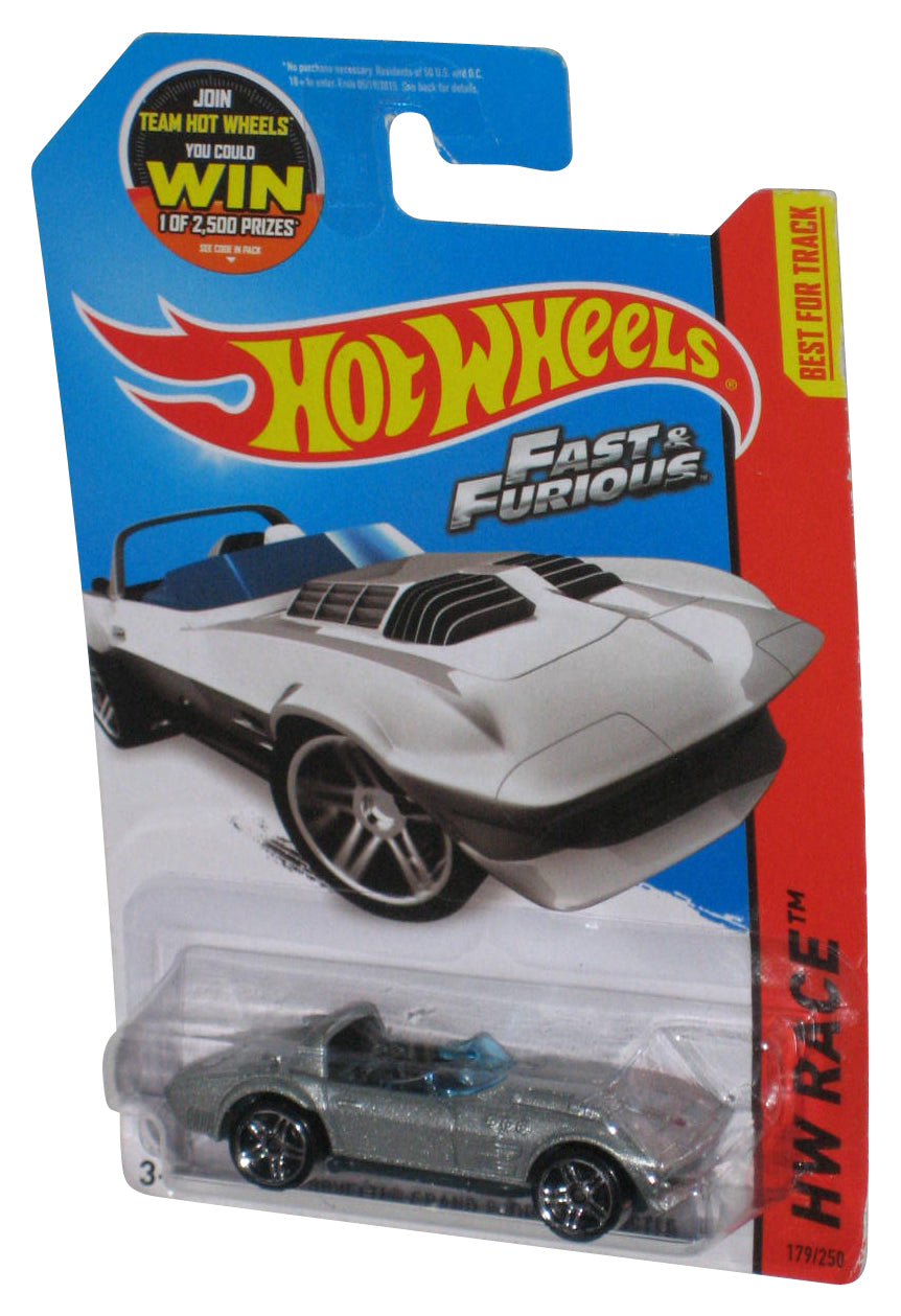Hot Wheels Fast & Furious HW Race (2013) Silver Corvette Grand Sport Roadster Toy Car 179/250