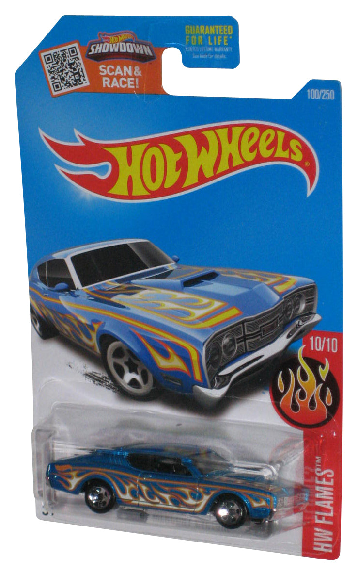 Hot Wheels HW Flames 10/10 (2015) Blue '69 Mercury Cyclone Toy Car 100/250
