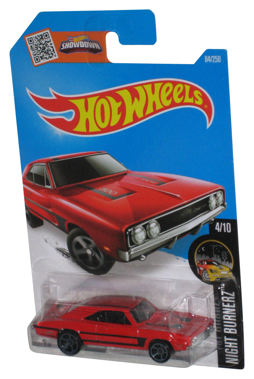 Hot Wheels Night Burnerz 4/10 (2015) Red '69 Dodge Charger 500 Toy Car 84/250