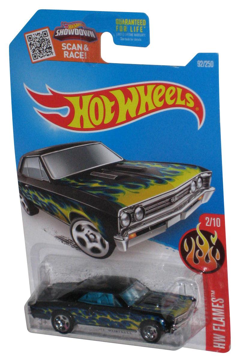 Hot Wheels HW Flames 2/10 (2015) Black '67 Chevelle SS 396 Toy Car 92/250
