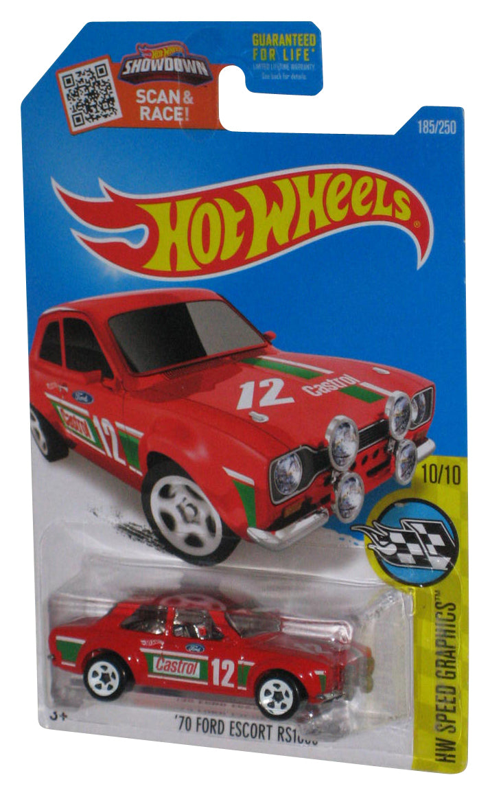 Hot Wheels HW Speed Graphics 10/10 (2015) Red '70 Ford Escort RS1600 Toy Car 185/250