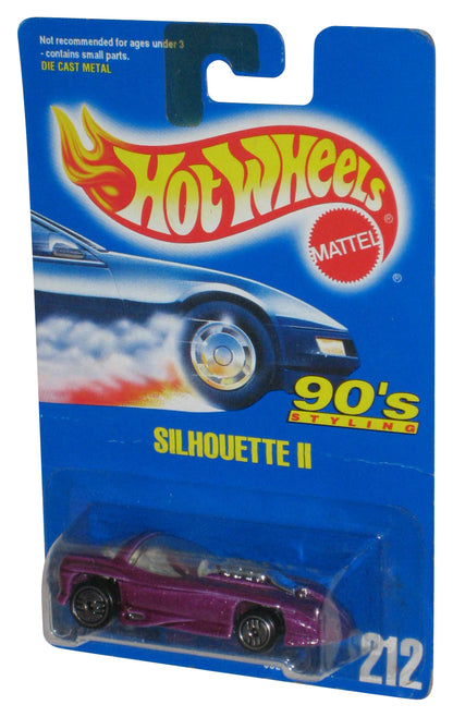 Hot Wheels Silhouette II 90's Styling (1991) Purple Die-Cast Toy Car #212 - (Solid Rims)