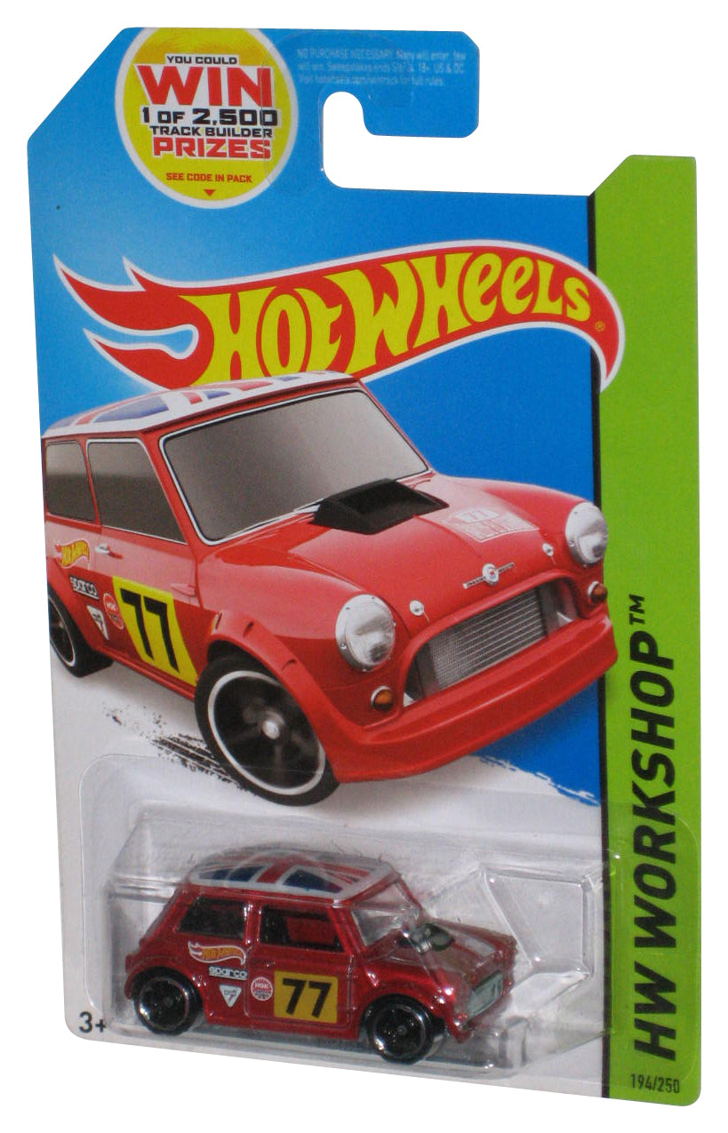 Hot Wheels HW Workshop (2013) Red Morris Mini Toy Car 194/250