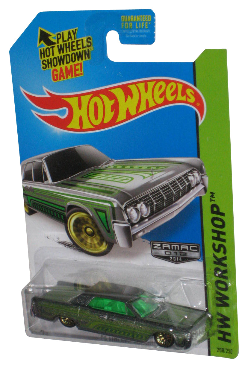 Hot Wheels HW Workshop Zamac (2014) Green & Silver '64 Lincoln Continental Toy Car 208/250