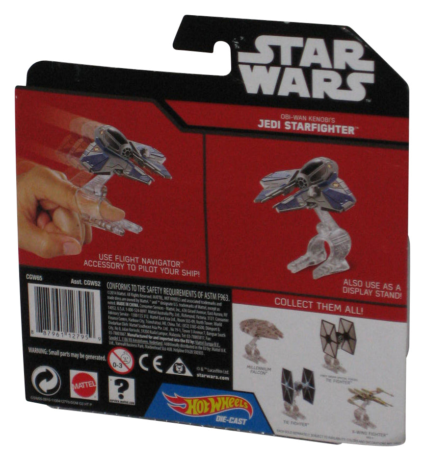 Star Wars Hot Wheels Obi-Wan Kenobi's Jedi Starfighter Starship Vehicle Toy - (Cracked Plastic)