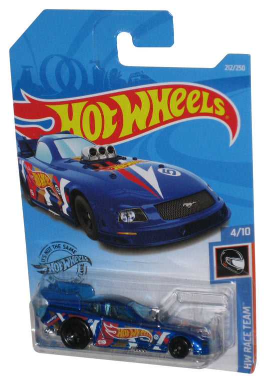 Hot Wheels HW Race Team 4/10 (2018) Blue Mustang Funny Toy Car 212/250