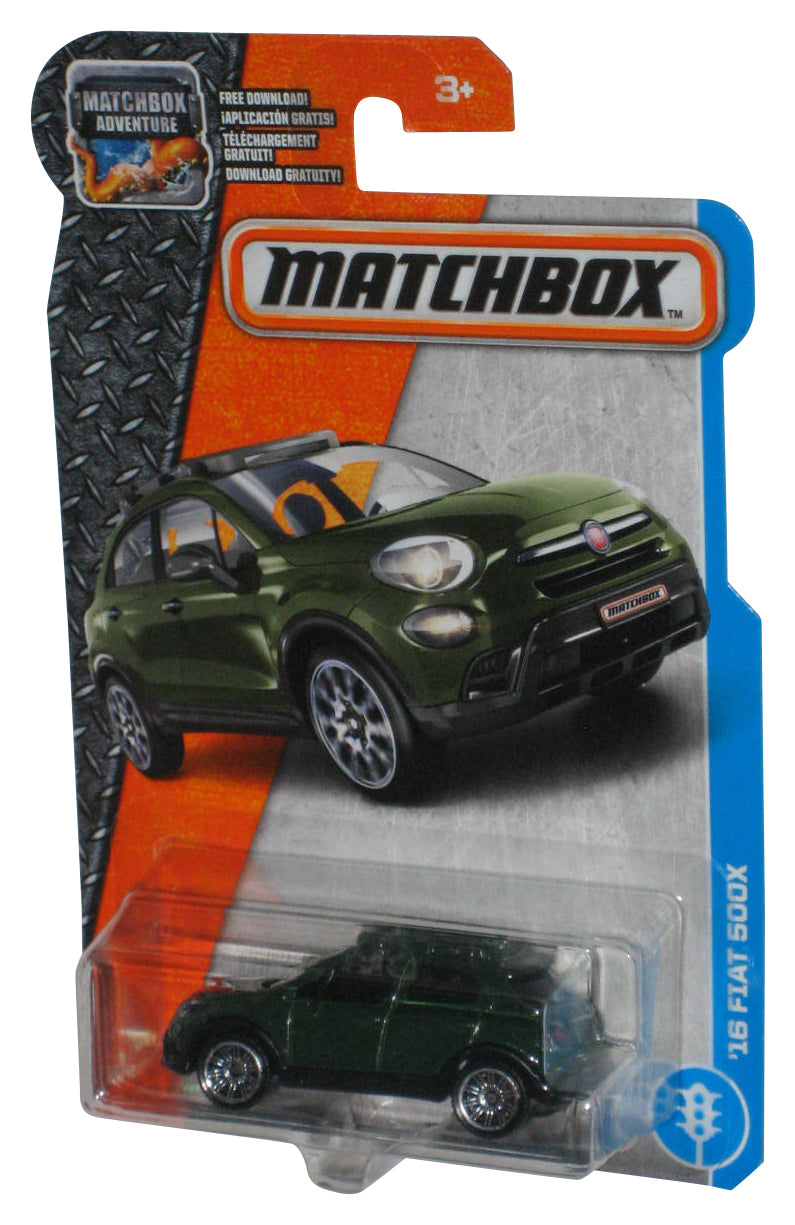 Matchbox MBX Adventure City (2016) Green '16 Fiat 500X Metal Toy Car 3/125