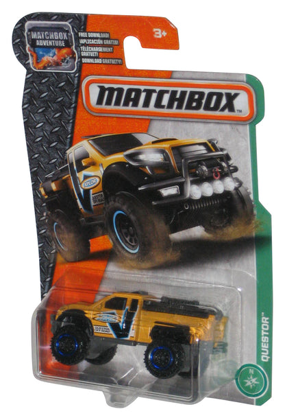 Matchbox Questor (2016) Mattel Yellow Metal Toy Truck 123/125 - (Cracked Plastic)