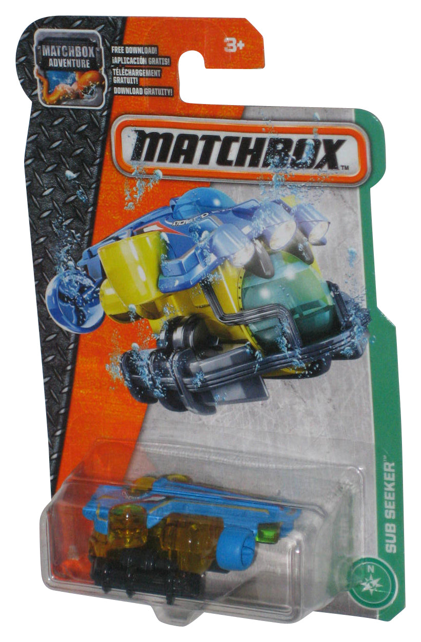 Matchbox Sub Seeker (2016) Mattel Blue & Yellow Metal Toy 90/125