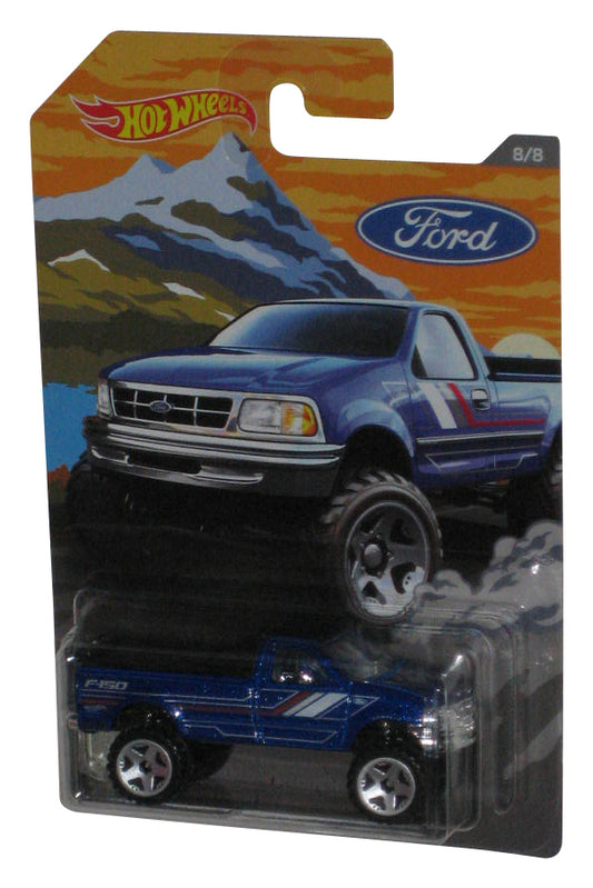 Hot Wheels Blue Ford F-150 (2018) Mattel Die-Cast Toy Car 8/8