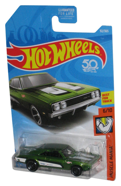 Hot Wheels Muscle Mania 6/10 (2017) Green '69 Dodge Charger 500 Toy Car 92/365