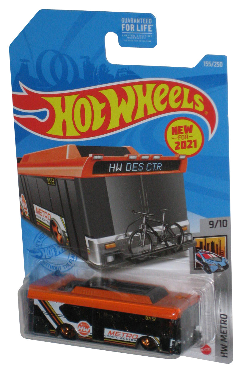 Hot Wheels HW Metro 9/10 (2021) Orange Ain't Fare Toy Bus 155/250
