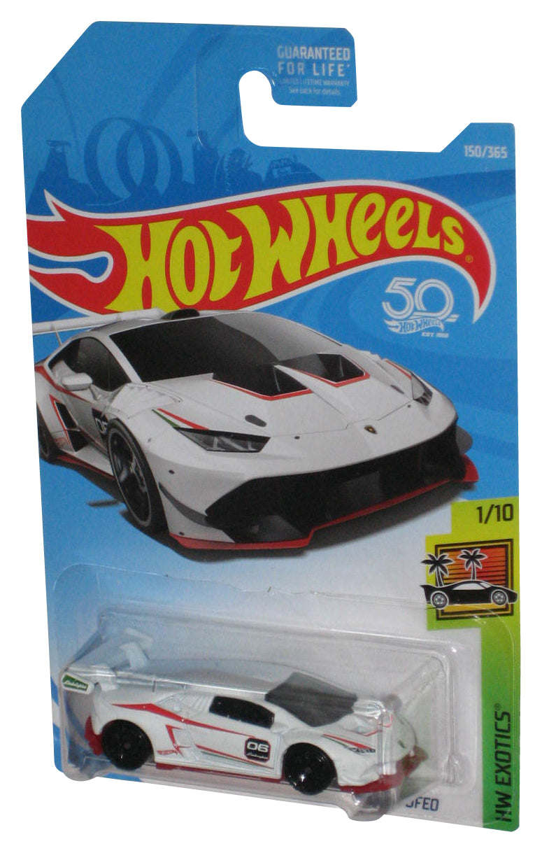 Hot Wheels HW Exotics 1/10 (2017) White Lamborghini Huracan LP 620-2 Super Trofeo Toy Car 150/365