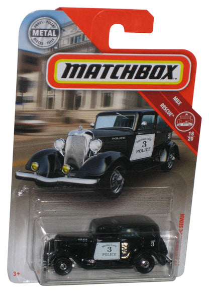 Matchbox MBX Rescue 18/20 (2019) Black '33 Plymouth PC Sedan Toy Car 45/100
