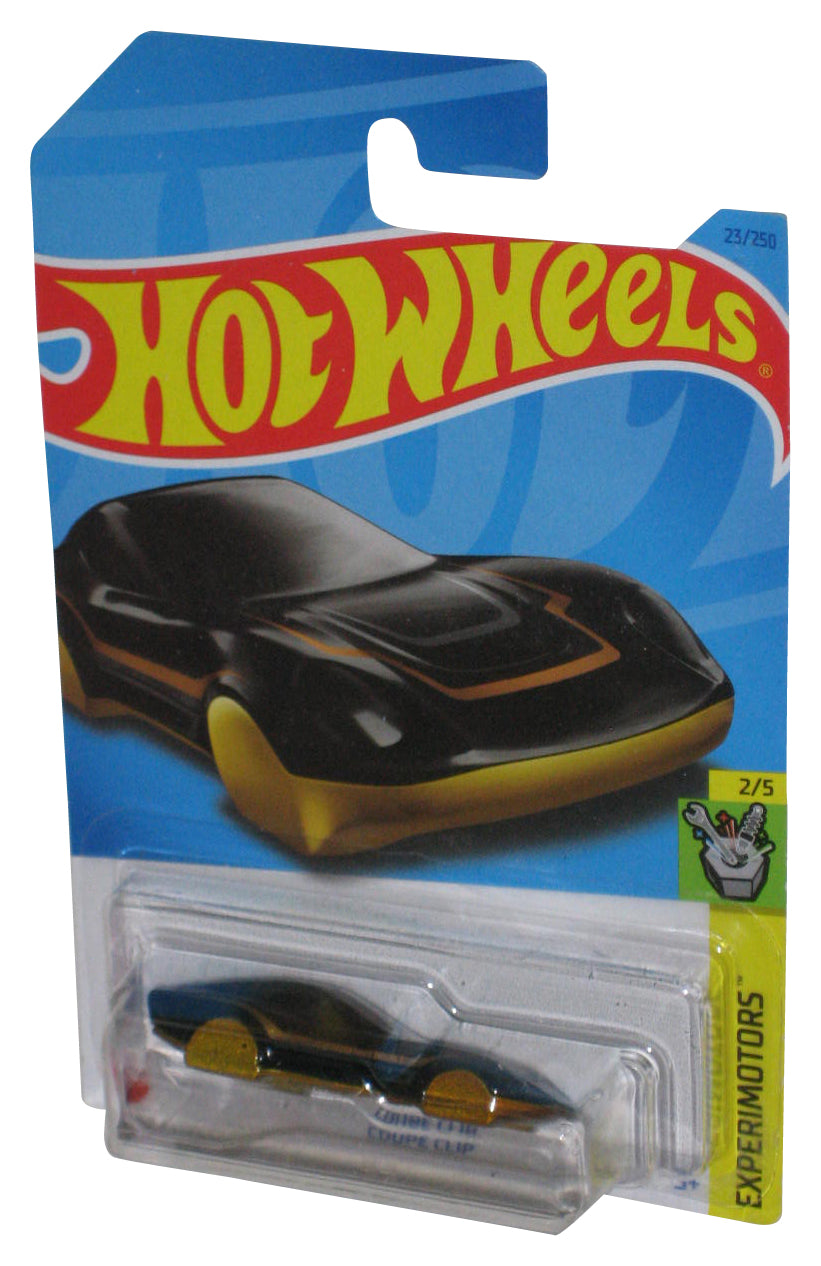 Hot Wheels Experimotors 2/5 (2021) Black & Yellow Coupe Clip Toy Car 23/250