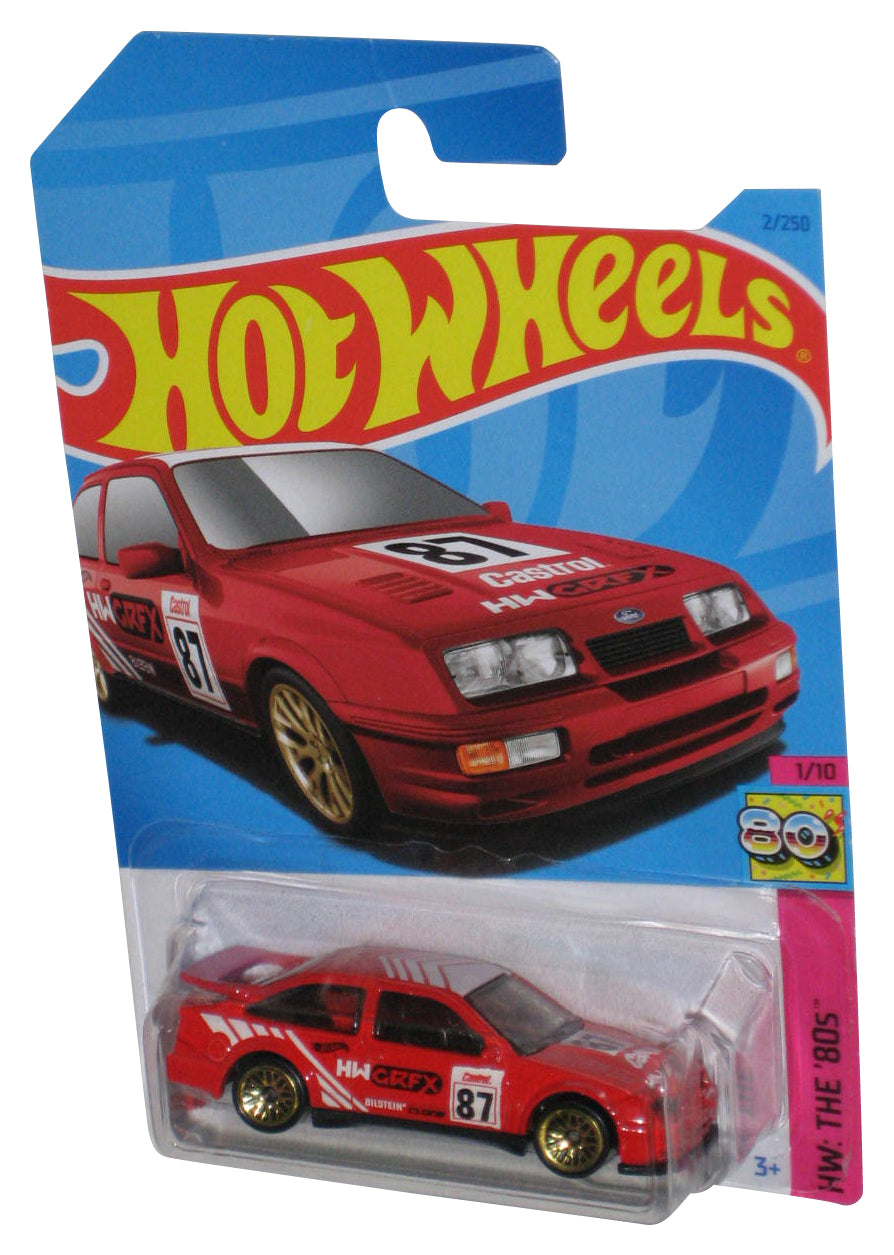 Hot Wheels HW The 80's (2021) Red '87 Ford Sierra Cosworth Toy Car 2/250