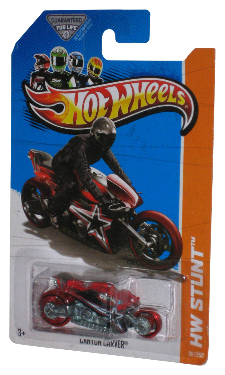 Hot Wheels HW Stunt (2012) Red Canyon Carver Toy Bike 99/250