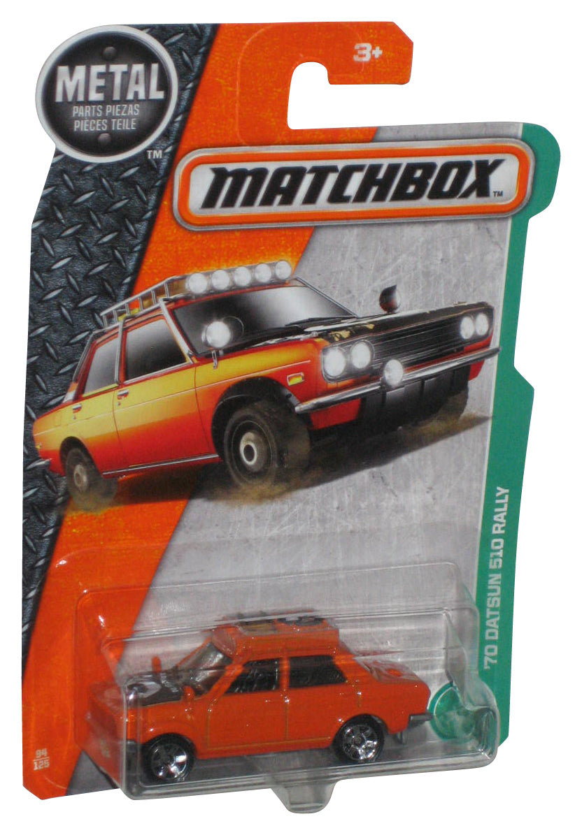 Matchbox '70 Datsun 510 Rally (2016) Orange Die-Cast Toy Car 94/125